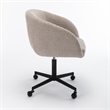 Sylvan Boucle Swivel Rolling Task Chair in Gray