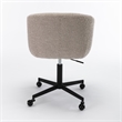 Sylvan Boucle Swivel Rolling Task Chair in Gray