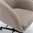 Sylvan Boucle Swivel Rolling Task Chair in Gray