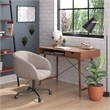 Sylvan Boucle Swivel Rolling Task Chair in Gray