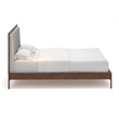 AEON Furniture Anushka Linen-Like Fabric Upholstered Full Bed in Walnut