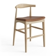 Aeon Furniture Troy Vegan Leather Counter Height Stool in Natural