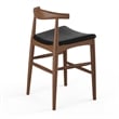 Aeon Furniture Troy Vegan Leather Counter Height Stool in Walnut