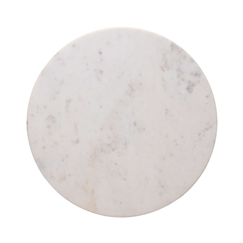 AEON Furniture Ridolfi Genuine Marble End Table in Brown