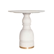 AEON Furniture Ridolfi Genuine Marble End Table in Brown