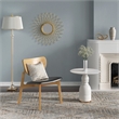AEON Furniture Ridolfi Genuine Marble End Table in Brown