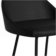 Marco Vegan Leather Bar Height Stools in Black (Set of 2)