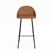 Marco Vegan Leather Bar Height Stools in Brown (Set of 2)