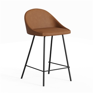 Marco Boucle Counter Height Stools in Brown (Set of 2)