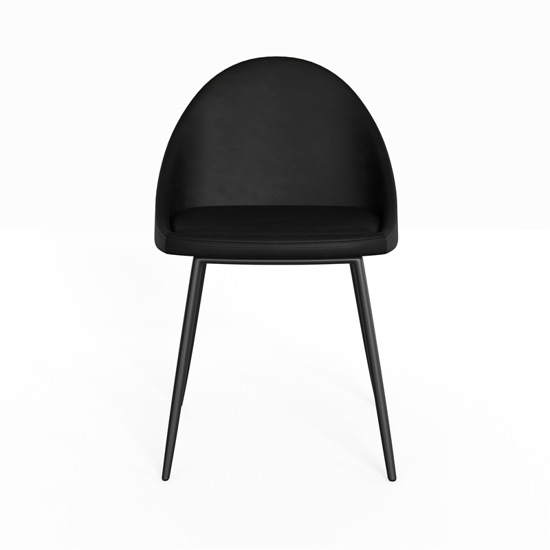 Marco Vegan Leather Chairs in Black (Set of 2)