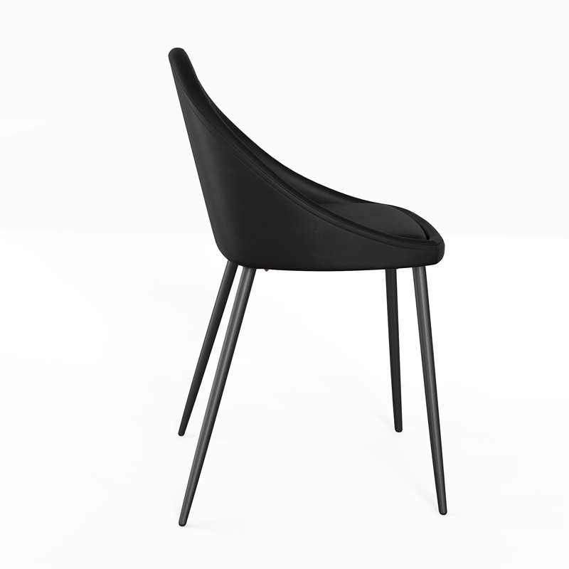 Marco Vegan Leather Chairs in Black (Set of 2)