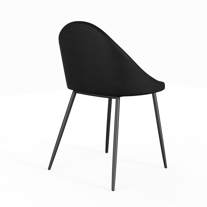 Marco Vegan Leather Chairs in Black (Set of 2)