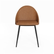 Marco Vegan Leather Chairs in Brown (Set of 2)