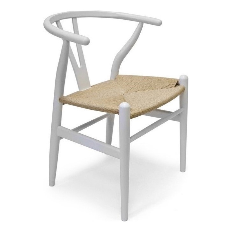 AEON Furniture Albany-80 Woven Dining Chair in White (Set of 80 ...