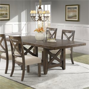 picket house furnishings francis dining table in chestnut