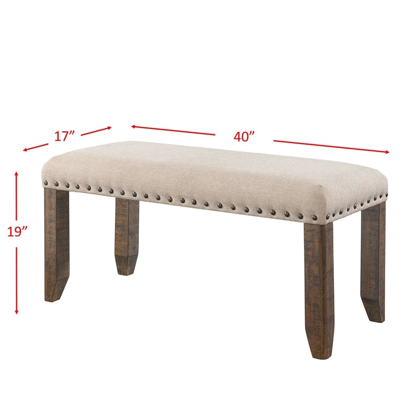 Picket House Furnishings Dex 6 Piece Dining Set in Walnut and Cream