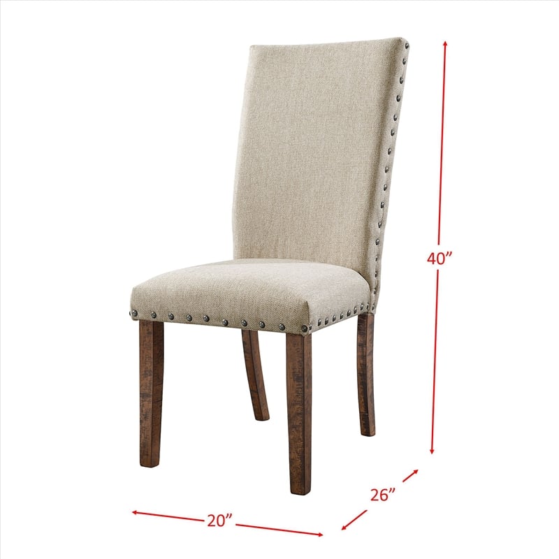 Picket House Furnishings Dex 6 Piece Dining Set in Walnut and Cream