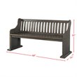 Picket House Furnishings Stanford Pew Bench in Dark Ash