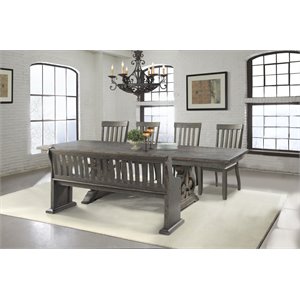 Picket House Furnishings Stanford 6 Piece Dining Set in Dark Ash