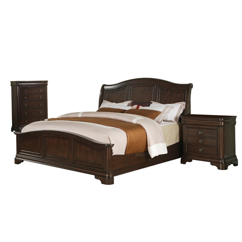 Picket House Furnishings Conley 3 Piece King Bedroom Set in Cherry