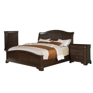 Picket House Furnishings Conley 3 Piece King Bedroom Set in Cherry