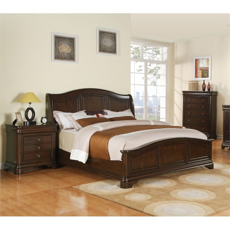 Picket House Furnishings Conley 3 Piece King Bedroom Set in Cherry