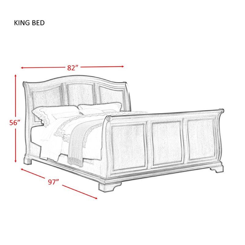 Picket House Furnishings Conley 3 Piece King Sleigh Bedroom Set