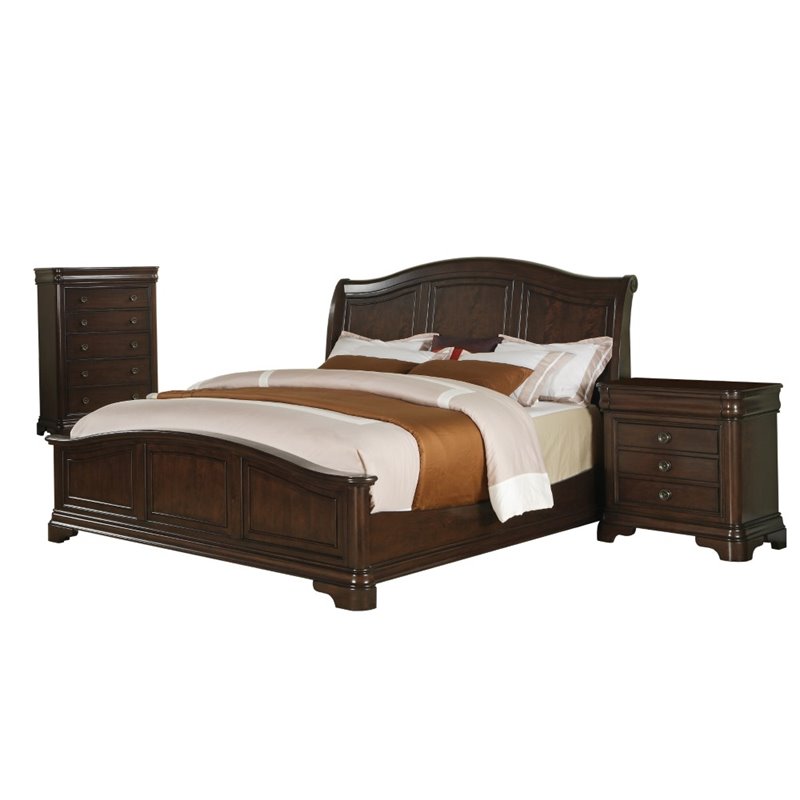 Picket House Furnishings Conley 3 Piece Queen Bedroom Set in Cherry