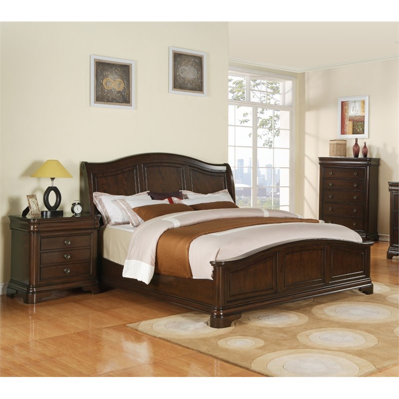 Picket House Furnishings Conley 3 Piece Queen Bedroom Set in Cherry