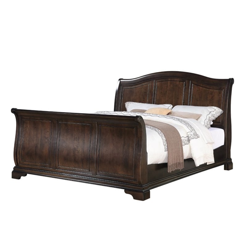 Picket House Furnishings Conley 3 Piece Queen Sleigh Bedroom Set in Cherry