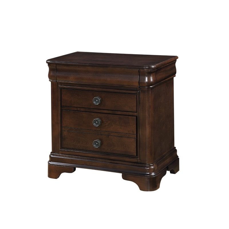 Picket House Furnishings Conley 3 Piece Queen Sleigh Bedroom Set in Cherry
