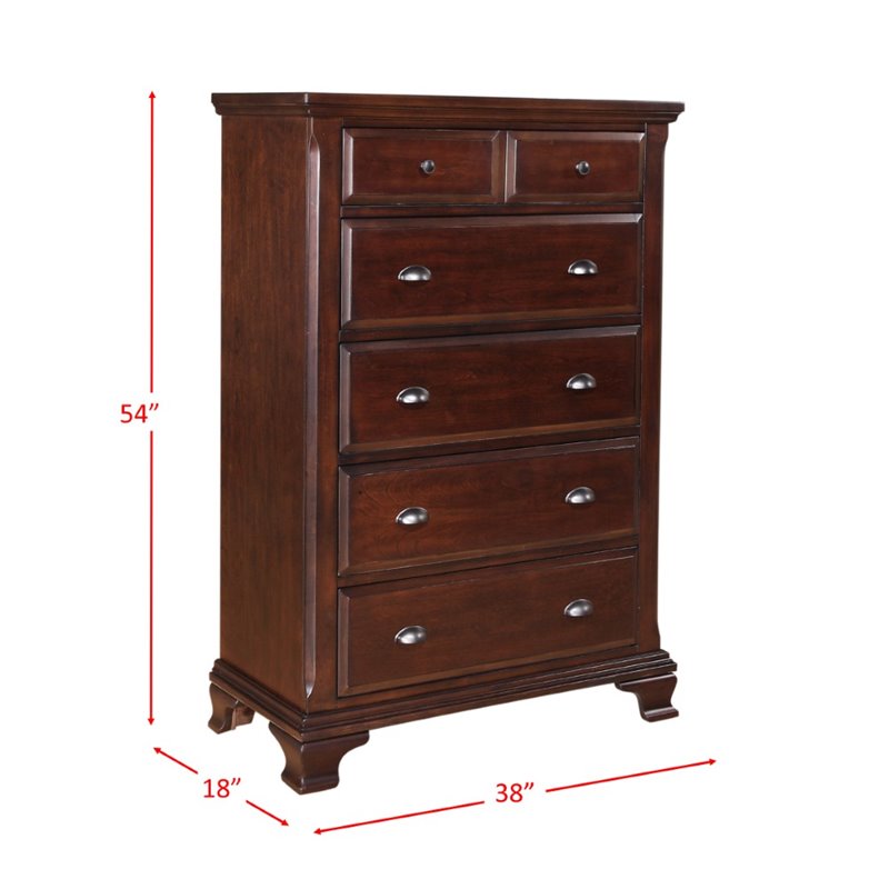 Picket House Furnishings Brinley 3-Piece King Bedroom Set in Cherry