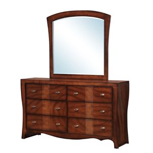 picket house furnishings jansen engineered wood dresser with mirror in espresso