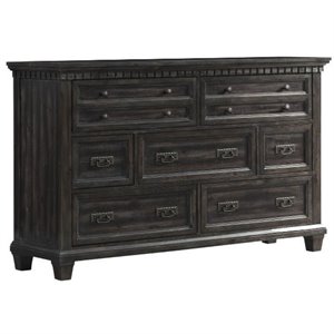 picket house furnishings steele dresser in smokey gray oak
