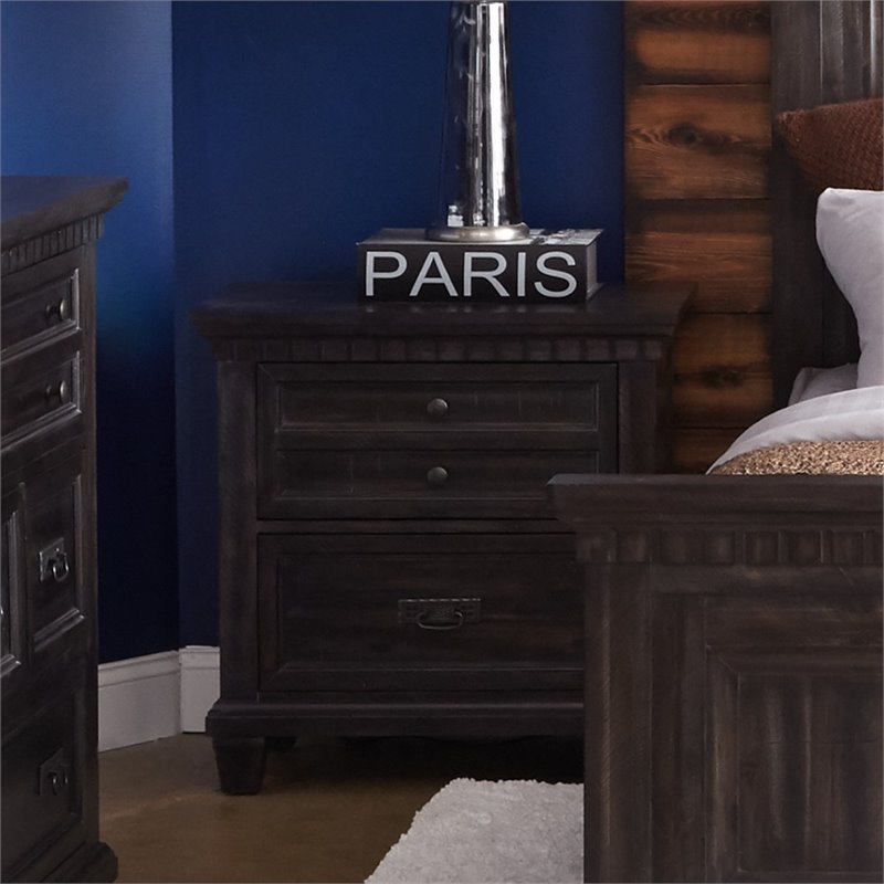 Picket House Furnishings Steele Nightstand In Smokey Gray Oak Mo600nso