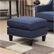 Picket House Furnishings Emery Ottoman in Blue