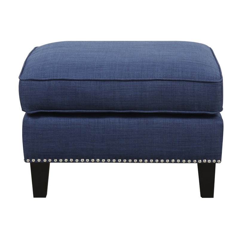 Picket House Furnishings Emery Chair WIth Ottoman in Blue