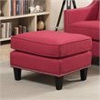 Picket House Furnishings Emery Ottoman in Berry Red