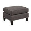 Picket House Furnishings Emery Ottoman in Charcoal Gray