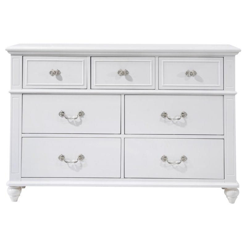 Picket House Furnishings Annie 7 Drawer Dresser in White