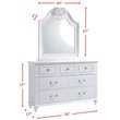 Picket House Furnishings Annie Dresser and Mirror Set in White