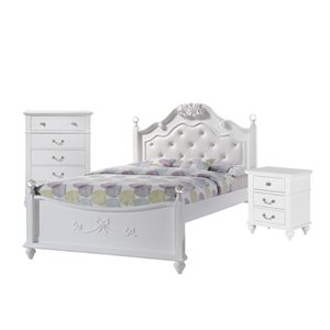 picket house furnishings annie 3 piece bedroom set in white