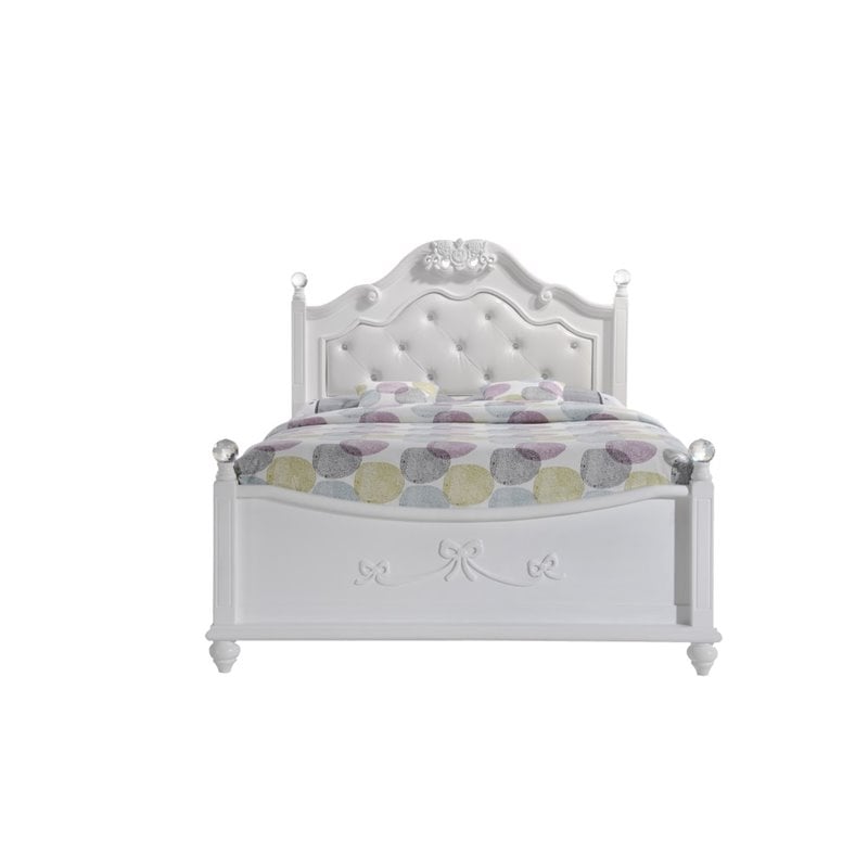 Picket House Furnishings Annie Tufted Full Bed in White