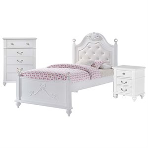 picket house furnishings annie 4 piece platform trundle bedroom set in white