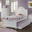 Picket House Furnishings Annie Twin Bed with Storage Trundle in White