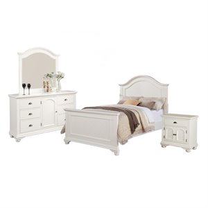 picket house furnishings addison 4 piece bedroom set in white