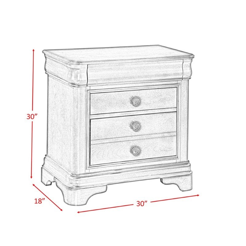 Picket House Furnishings Conley 4 Piece Queen Bedroom Set in Cherry