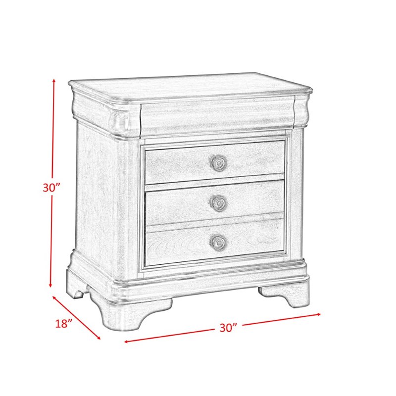 Picket House Furnishings Conley 4 Piece King Bedroom Set in Cherry