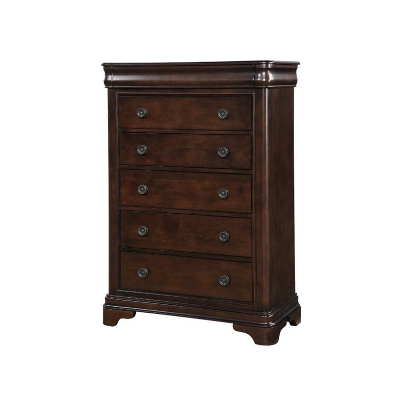 Picket House Furnishings Conley 5 Piece King Bedroom Set in Cherry