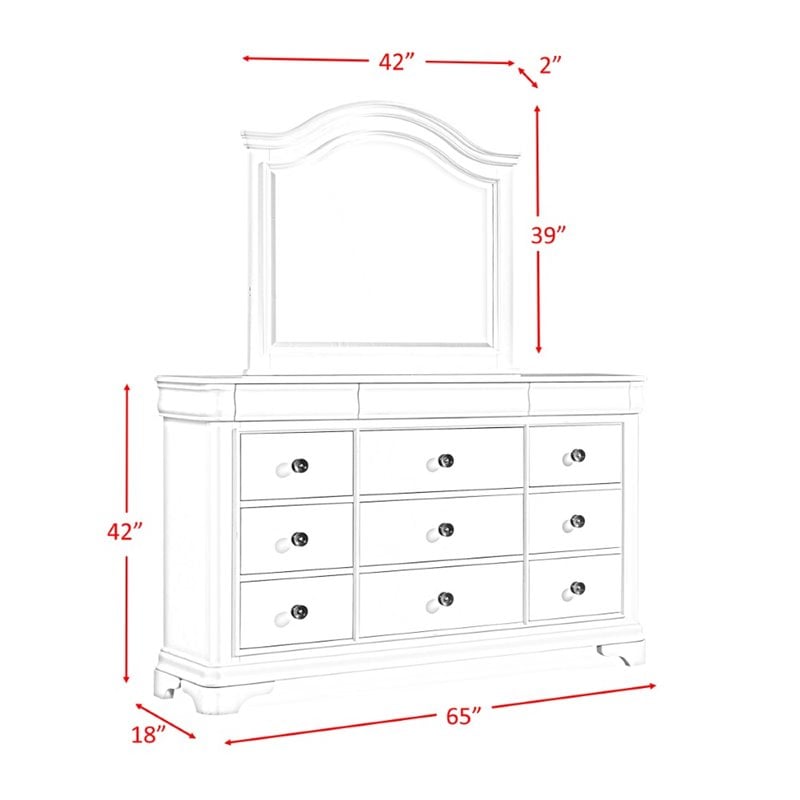 Picket House Furnishings Conley 6 Piece King Bedroom Set in Cherry